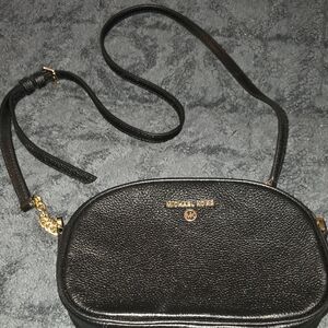 Michael Kors Textured Black Crossbody Bag (Candice #3)
